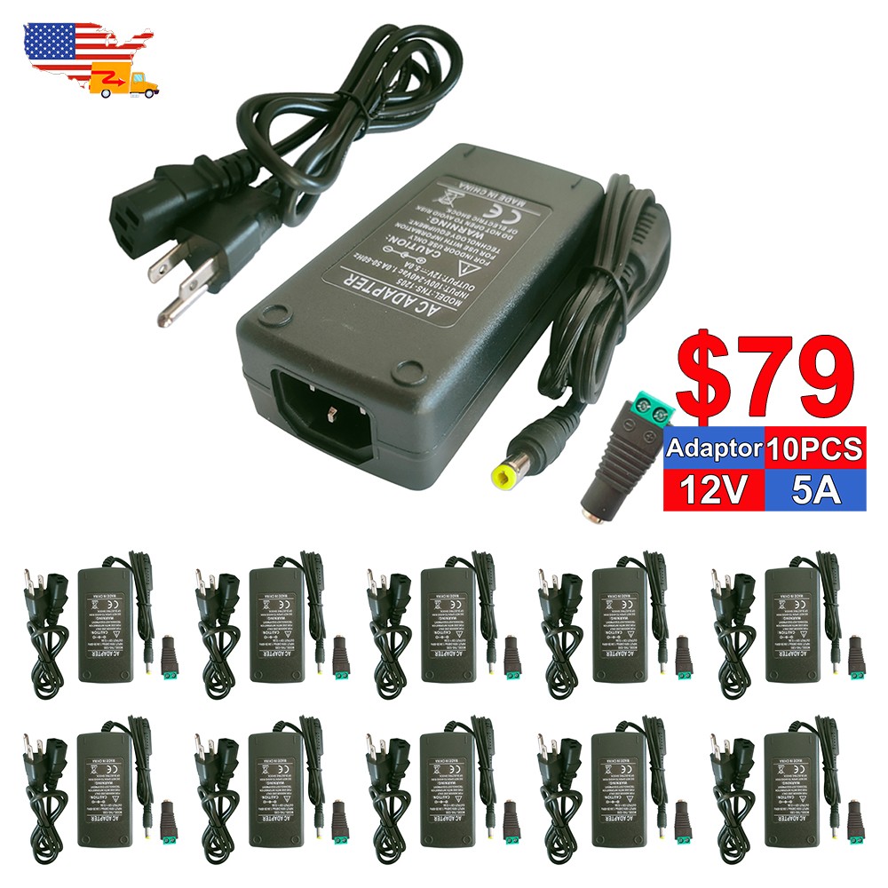 12 Volt 5 Amp Led Driver 12V 5A LED Light Strip Power Supply 60 Watt Transformer gallery