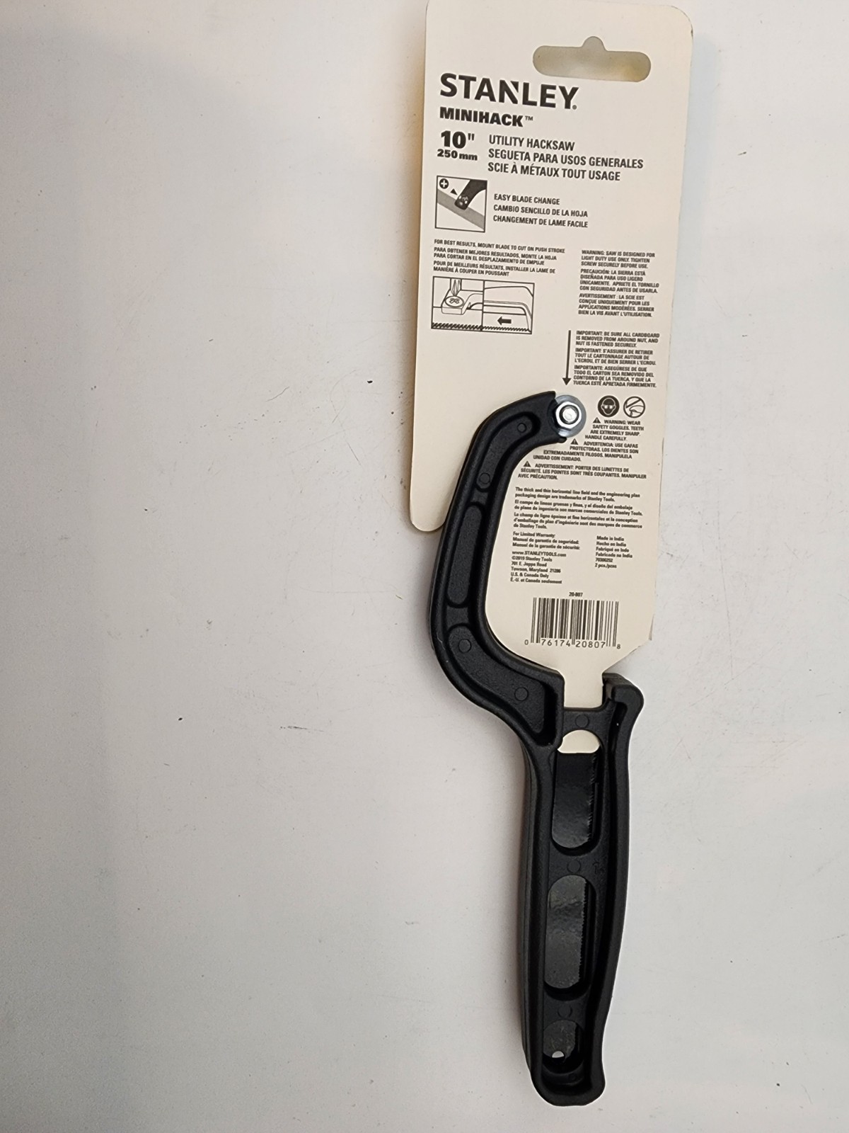 NEW STANLEY MINI HACK UTILITY HACKSAW WITH 10" BLADE gallery