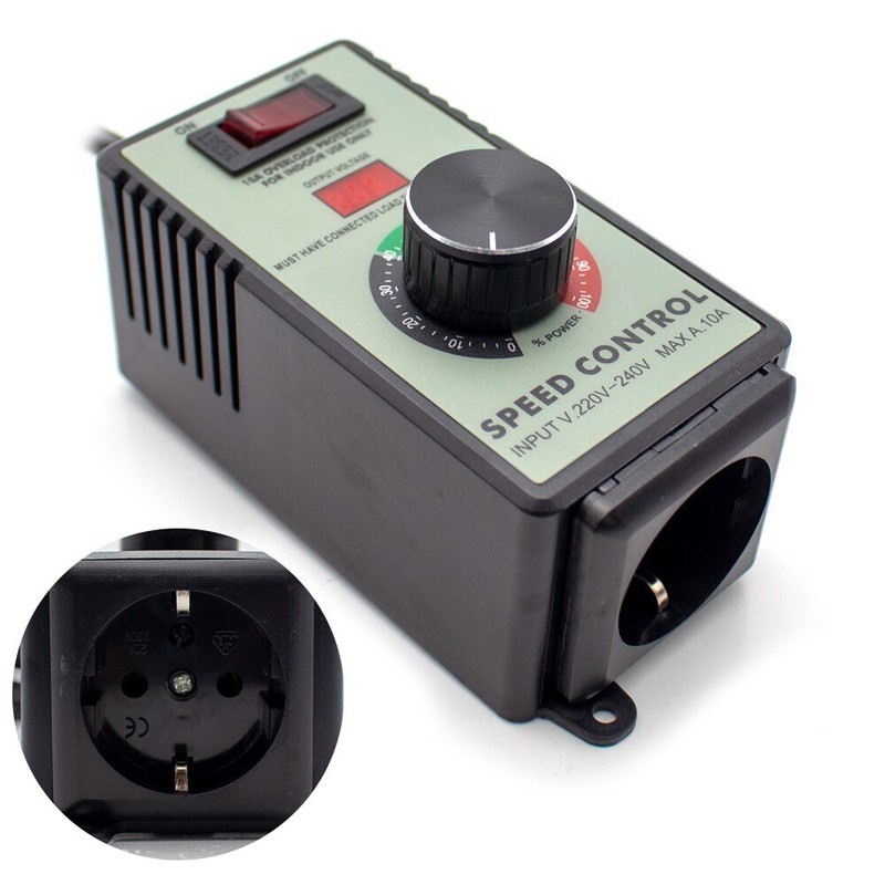 110V 220V Speed Controller Stepless Speed Control Switch Max 10A 4000W gallery