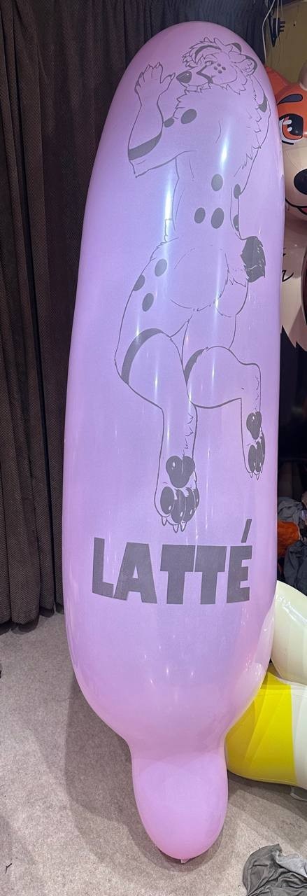 Cattex GPF9 / GL700 87" 220cm banner balloon in Latte Deerdog print anime gallery