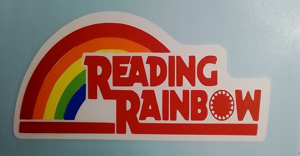 Laptop Sticker READING RAINBOW 6x3, Decal 1980s TV Show Retro Logo Bookworm Gift gallery