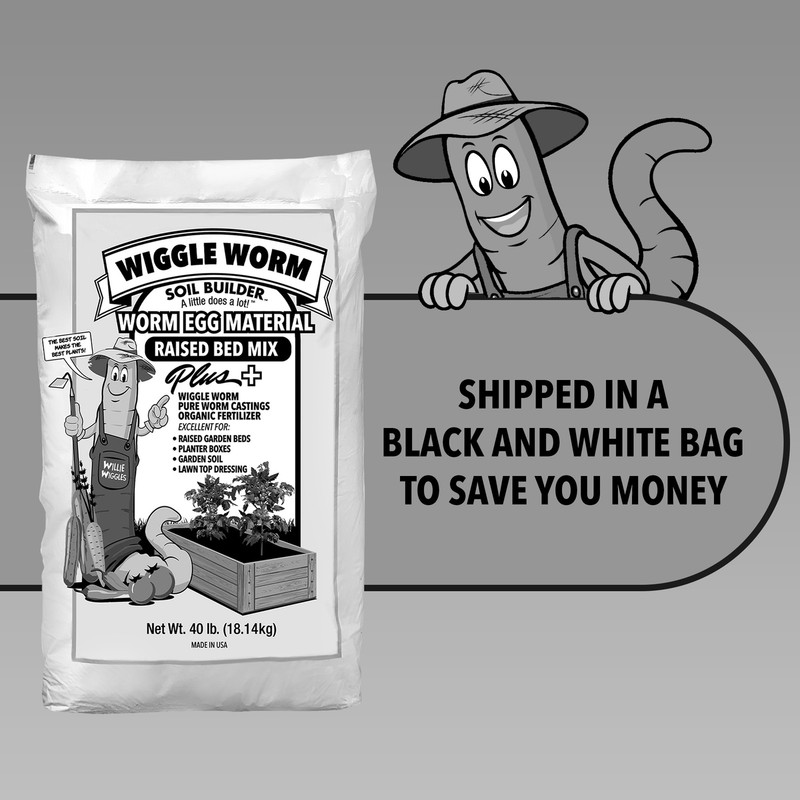 WIGGLE WORM Soil Builder Worm Egg Material Raised Bed Mix, 40 Pound Bag gallery