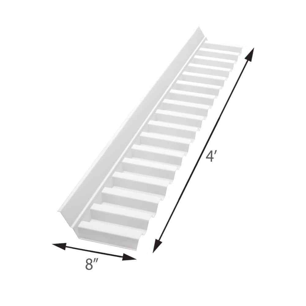 4 Ft. White Opal Polycarbonate Wall Connector Flashing gallery