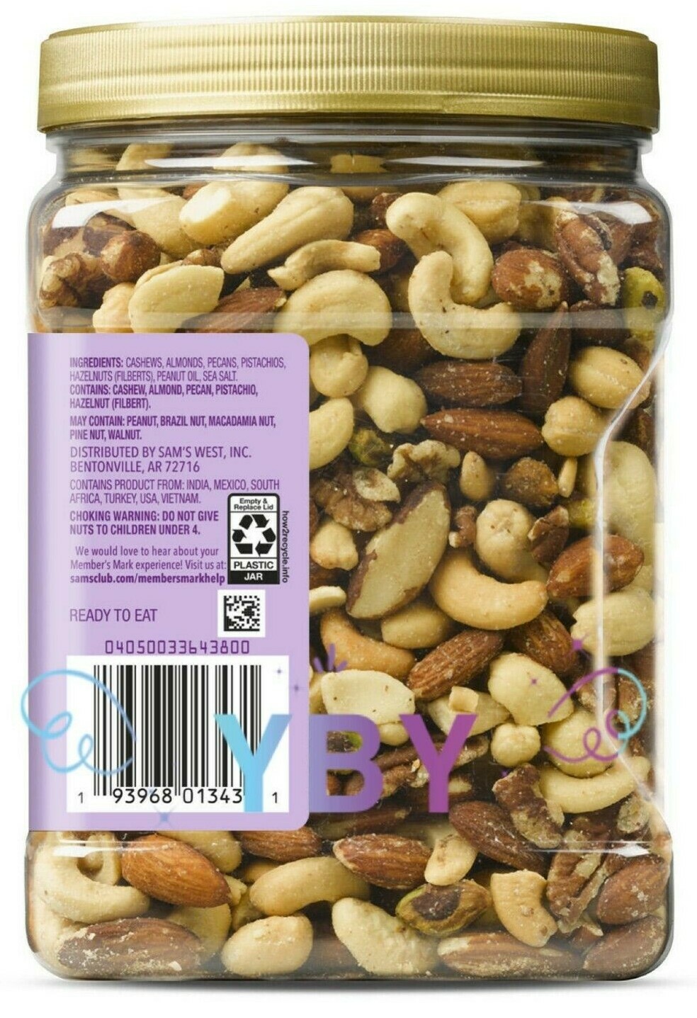 Member's Mark Lightly Salted Deluxe Mixed Nuts 34 OZ gallery