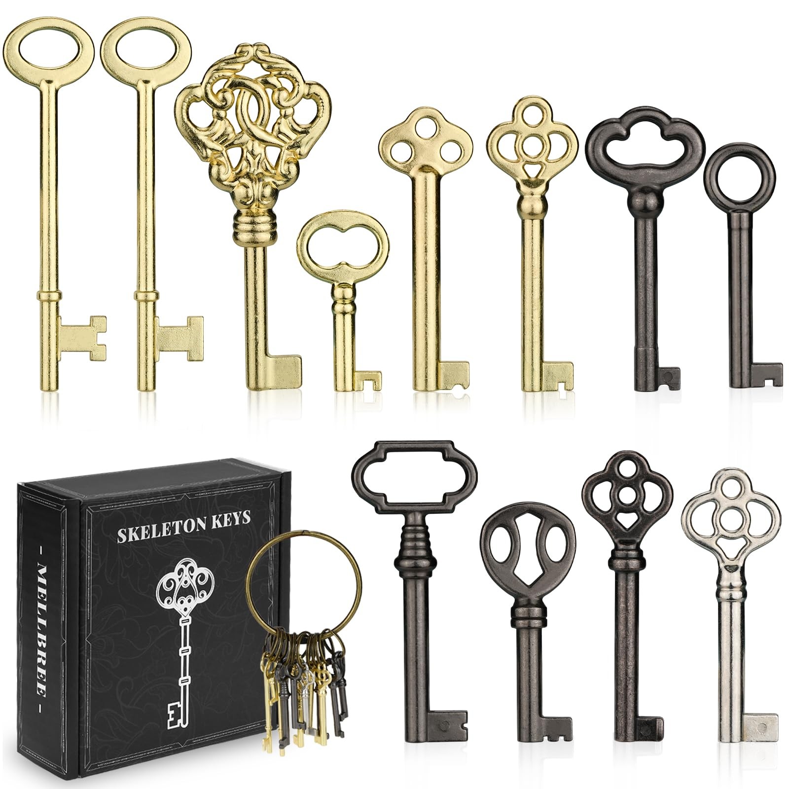 Mellbree Skeleton Key, 12Key Universal Hollow Barrel Skeleton Keys Kit for An... gallery
