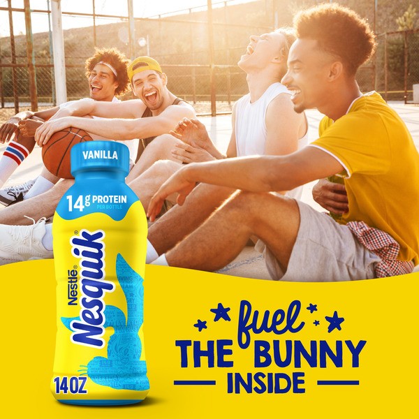 Nestlé NESQUIK Vanilla Flavored Low-Fat Milk 14 fl oz Pack of 12 REE SHIPPING!! gallery