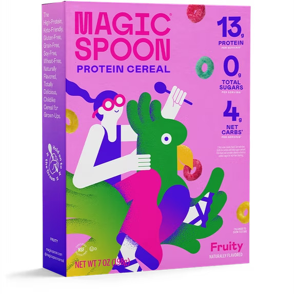 Magic Spoon Fruity Grain-Free Breakfast Cereal, 7 oz Box (3 PACK) FREE SHIPPING gallery