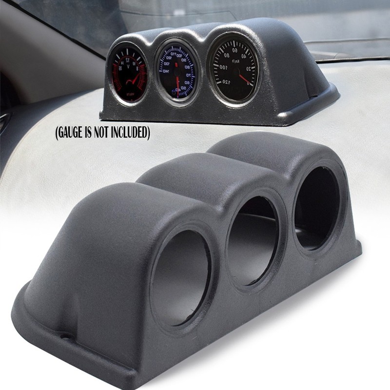 UNIVERSAL 2" 52MM TRIPLE HOLE GAUGE POD DASHBOARD METER MOUNT HOLDER RACING