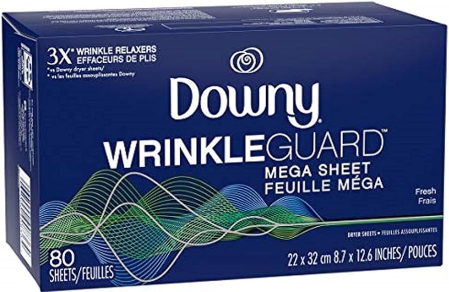 Downy WrinkleGuard Dryer Mega Sheets Fresh 80 Count 3X's Wrinkle Relaxer Guard gallery