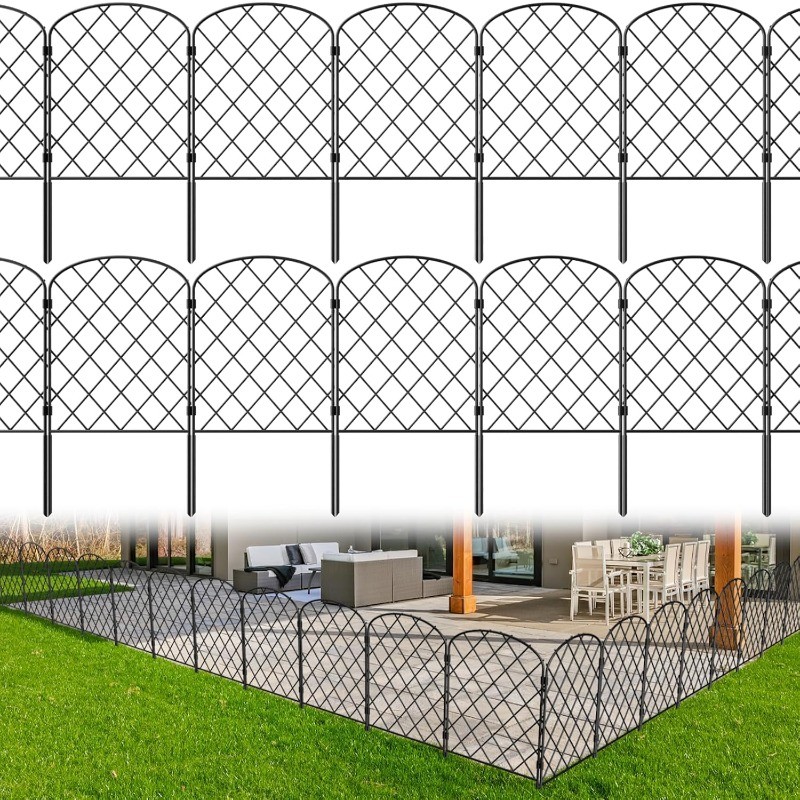 25 Packs Garden Fence, Rustproof Arched Metal Wire Fence for Dog Yard Patio gallery