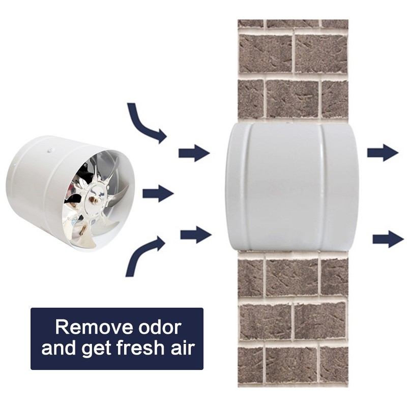 4/6/8/10" Inline Duct Vent Blower Booster Fan 110V Ceiling Bathroom Ventilation gallery