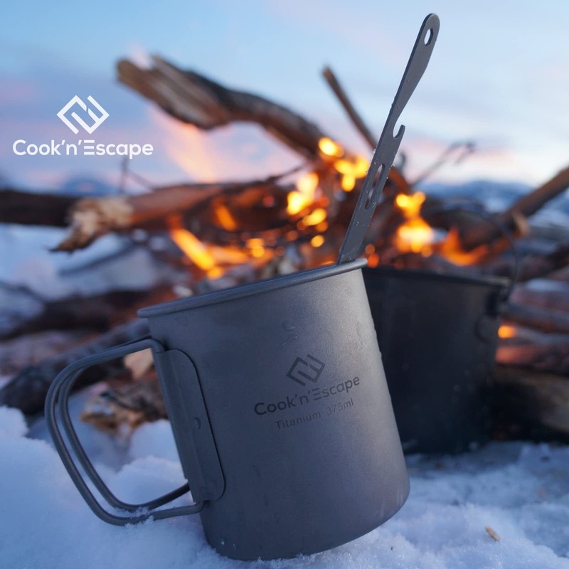 375ml Small Titanium Cup, Camping Coffee Mug Lightweight Backpacking Titanium... gallery