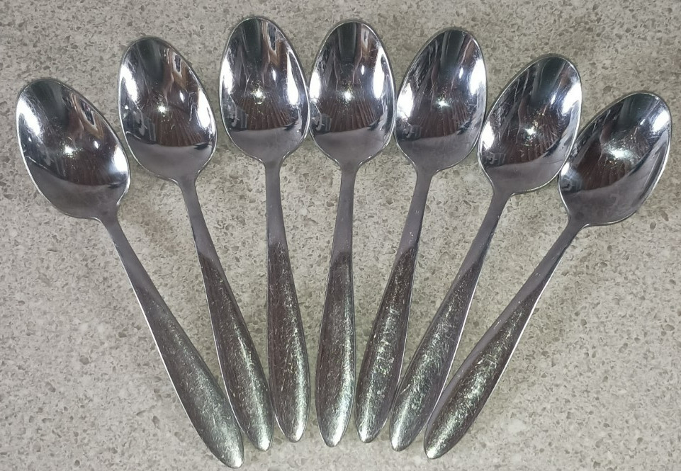 Oneida Mooncrest Stainless Place Oval Soup Spoon 7 1/4" SC 2 1/4" LBWL Set Of 7 gallery