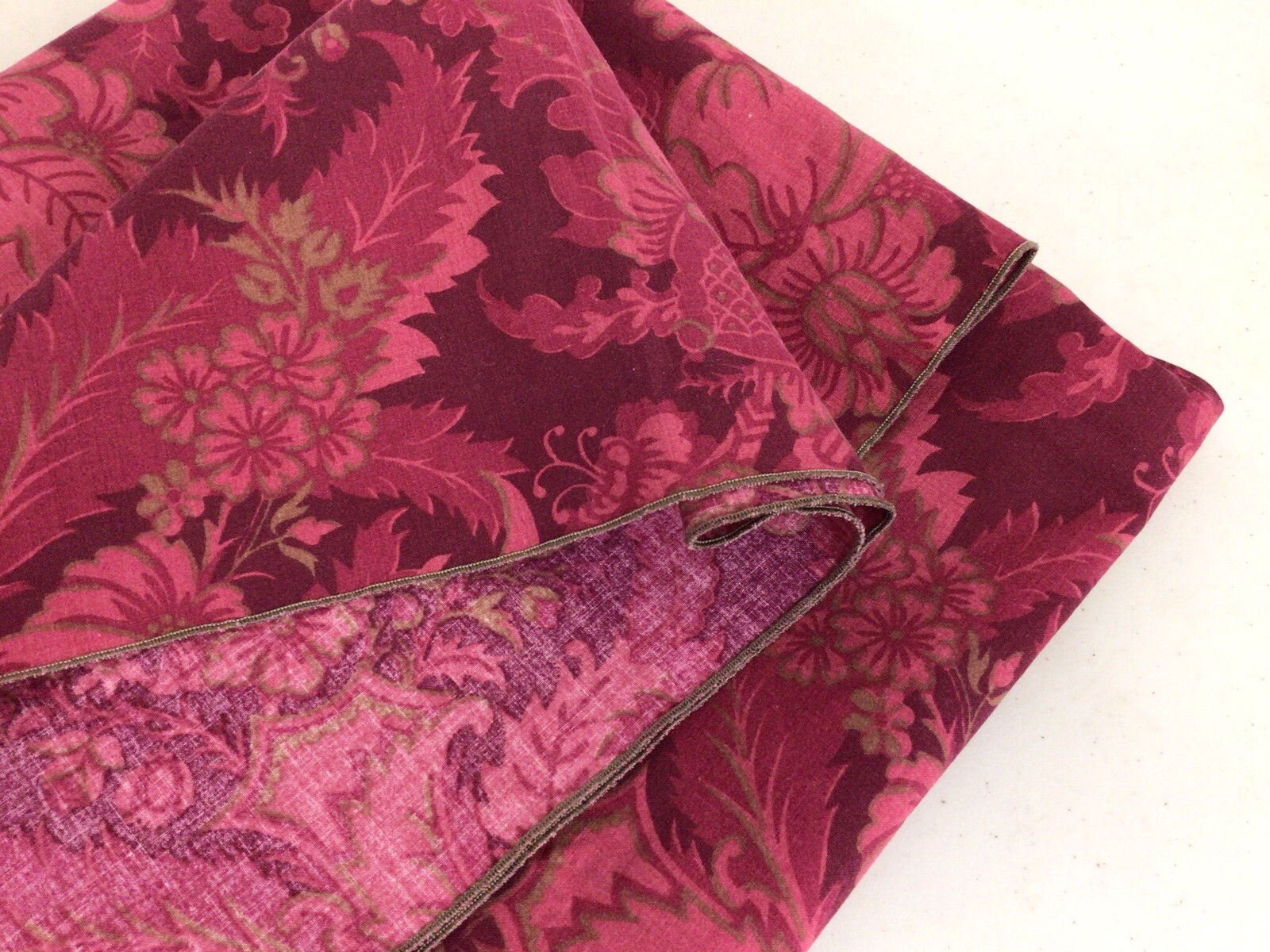Floral Red Tablecloth 48 Inches Square gallery