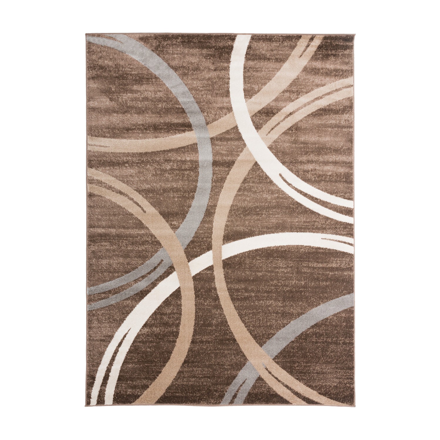 Rugshop Area Rug Abstract Circles Design Rugs for Living Room Bedroom Rugs Brown gallery