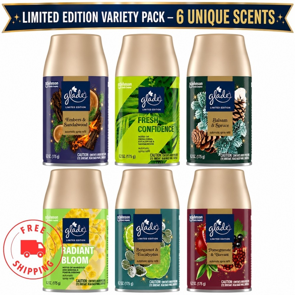 Glade Automatic Spray Refill Variety Pack - 6 Unique Limited Edition Scents gallery