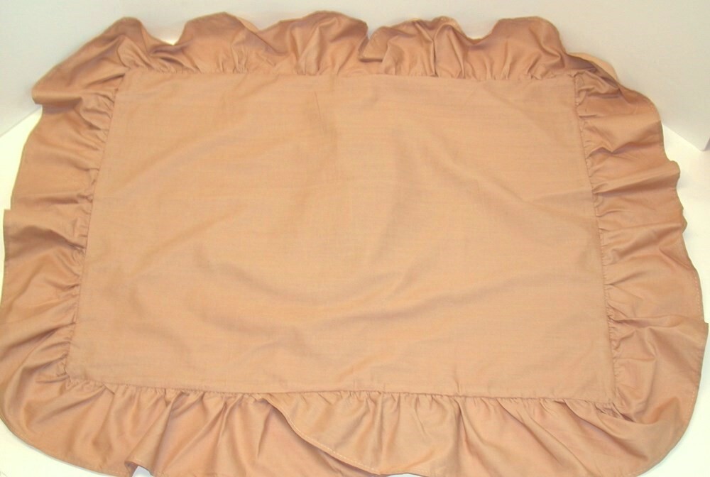 (1) Ruffled Pillow Sham ~ Camel ~ Standard 20 x 26 w/ 5" Ruffle **NEW** gallery