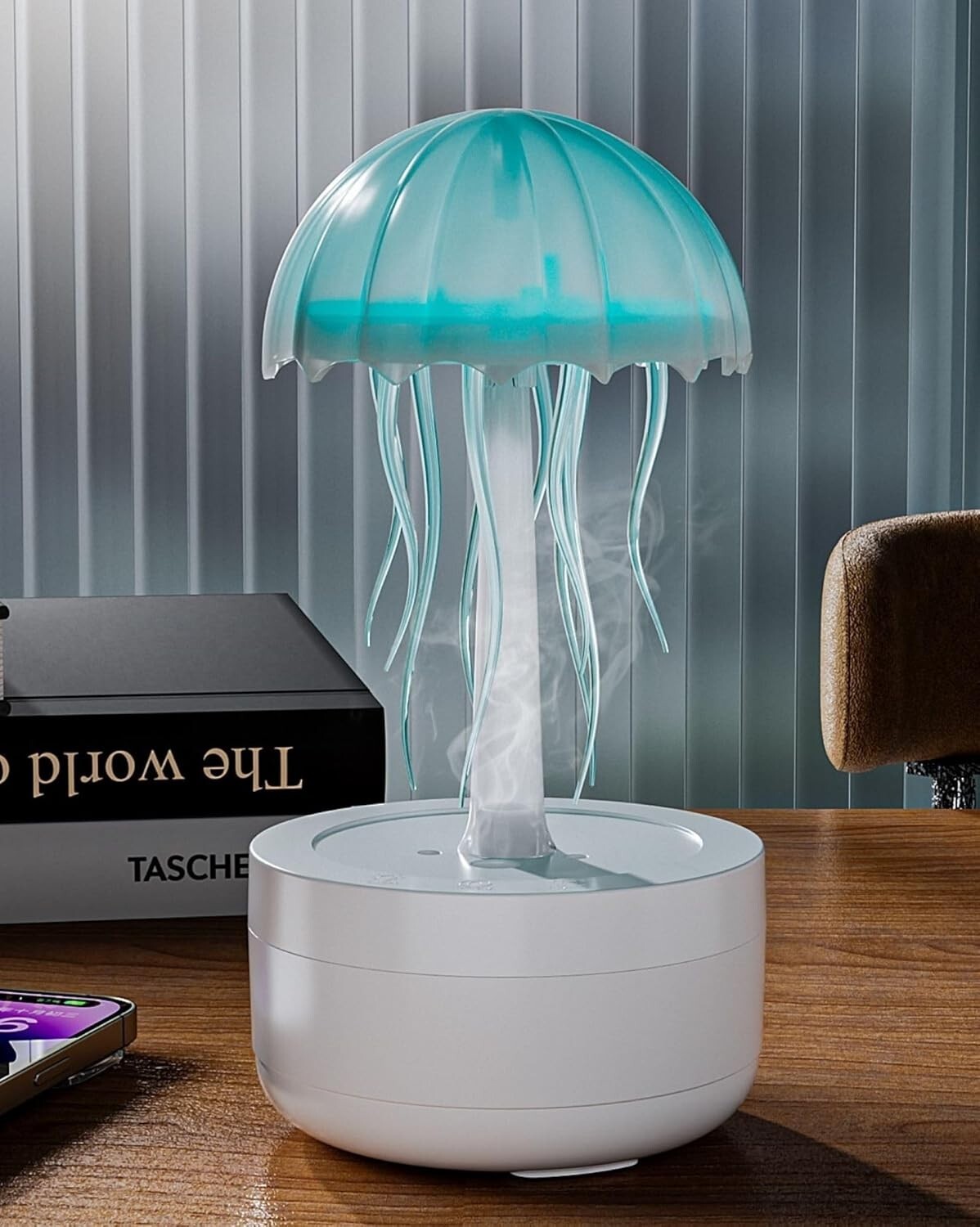 Jellyfish Humidifier, 300ml Cute Humidifier with Remote Control 7 Changing Color gallery