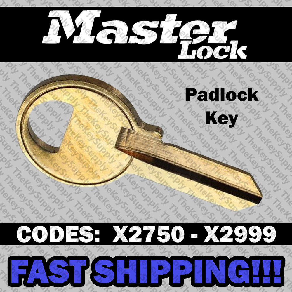 Master Lock Padlock Replacement Key Cut to Your Code X2750 - X2999