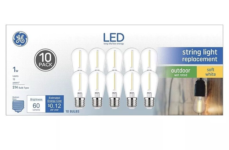 String Light Replacement Bulbs GE 60 Lumen Soft White Medium Base E-26 (40 PACK) gallery