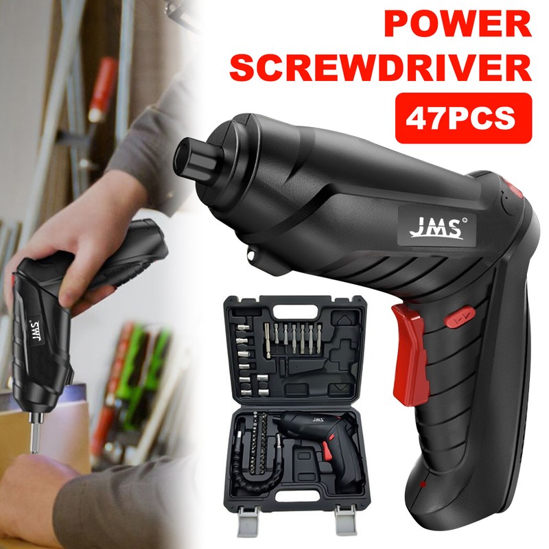 47PCS Power Tool Rechargeable Cordless Electric Screwdriver Drill Kit Portable gallery
