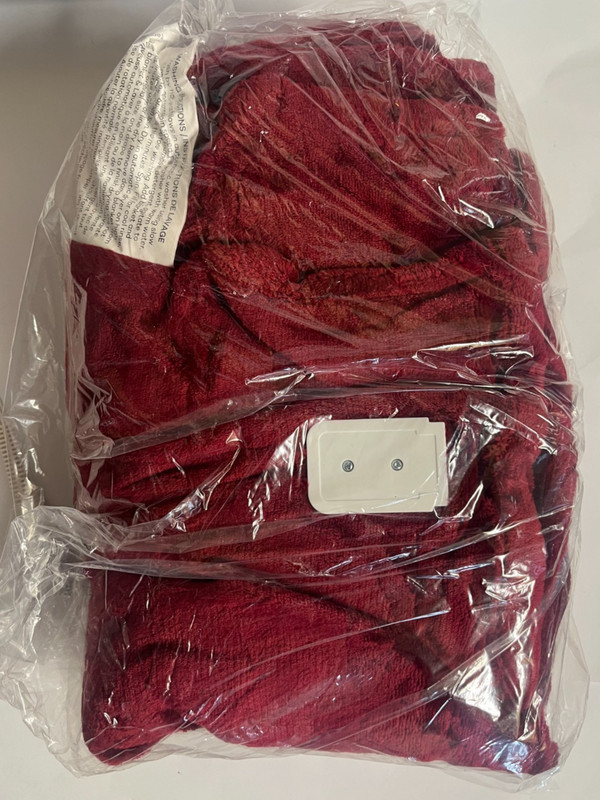 NEW Sable BD038 Soft Washable Electric 50" x 60" Maroon HEATED THROW BLANKET gallery