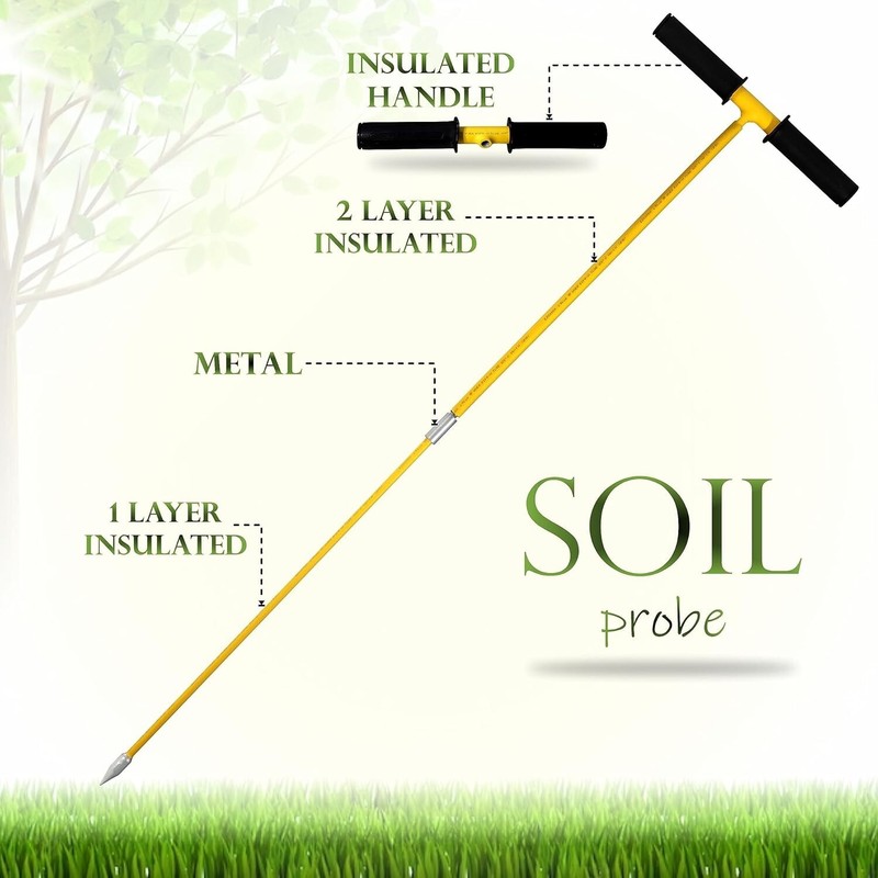 FEBTECH-Metal Soil Probe Rod-Insulated Septic Tank Probe-48-Inch Long Overall gallery