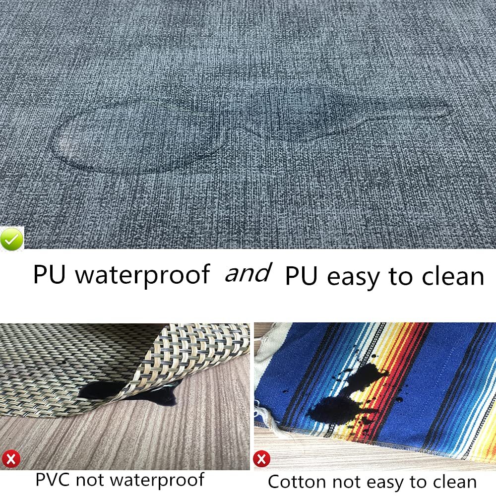 Waterproof Easy to Clean Non-Slip Heat Resistant Thick Faux Leather Placemats... gallery