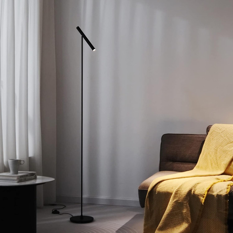 Modern 66" LED Floor Lamp with Adjustable Head & Foot Switch for Home & Office gallery