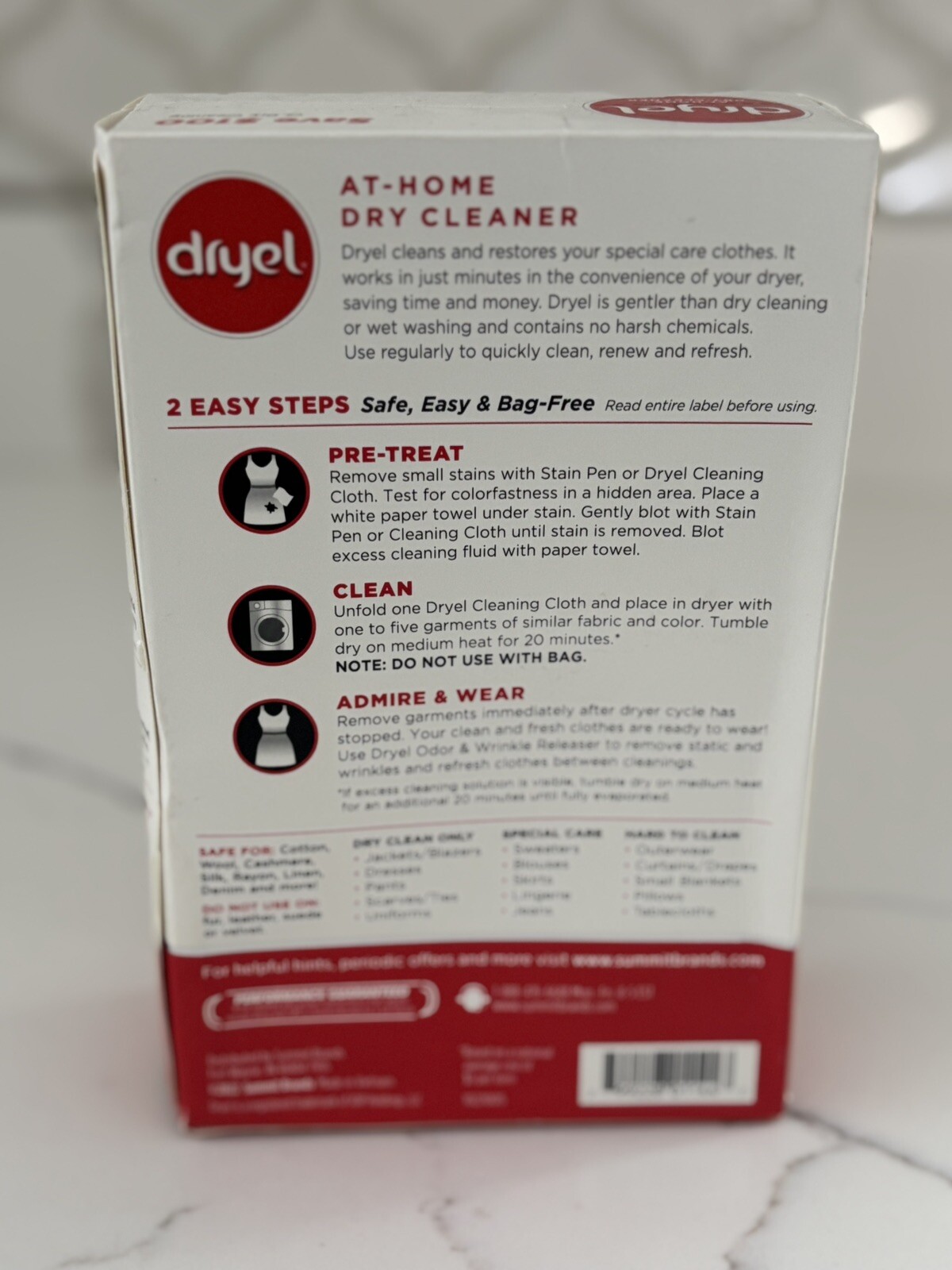 Dryel At-Home Dry-Cleaner Kit 5 Cleaning Cloths Wrinkle Released Stain Pen New gallery