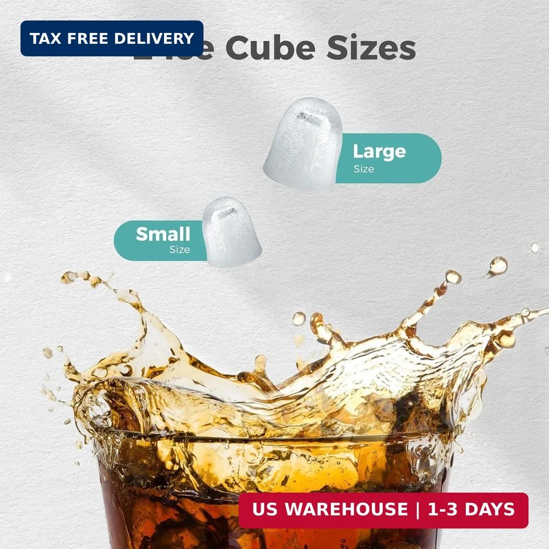 Portable Countertop Ice Maker Machine with Handle, 8 Bullet-Shaped Ice Cubes Rea gallery