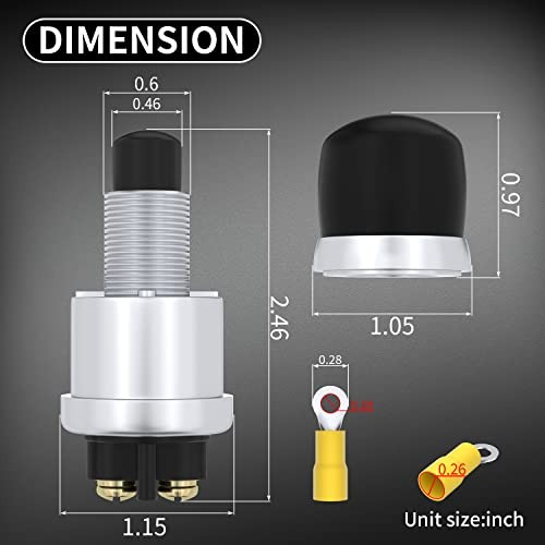 Push Button Starter Switch 12V / 24V Waterproof Push Start Button 50A 1Pc gallery