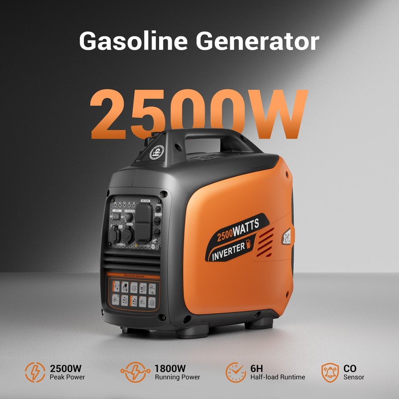 2500Watt Gas Powered Generator Portable Inverter Generator 52dB Super Quiet USA gallery