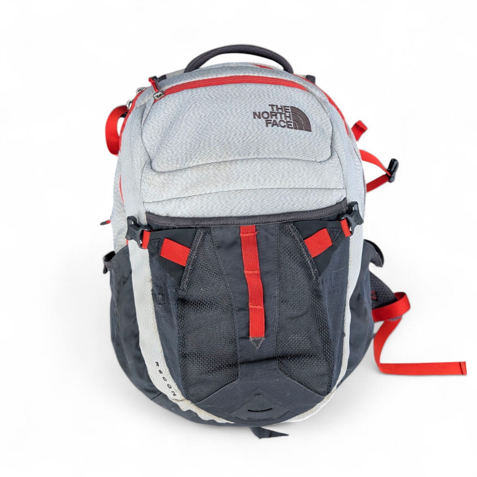 The North Face Recon Backpack – Gray/Black/Red – Used