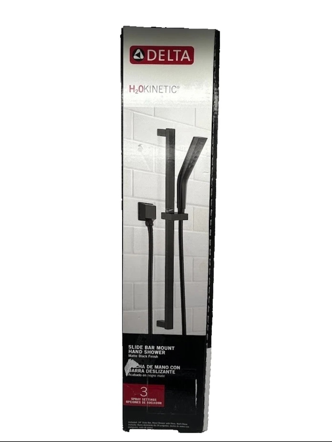 Delta 3-Spray Patterns Wall Mount Handheld Shower Head 1.75 GPM in Matte Black gallery