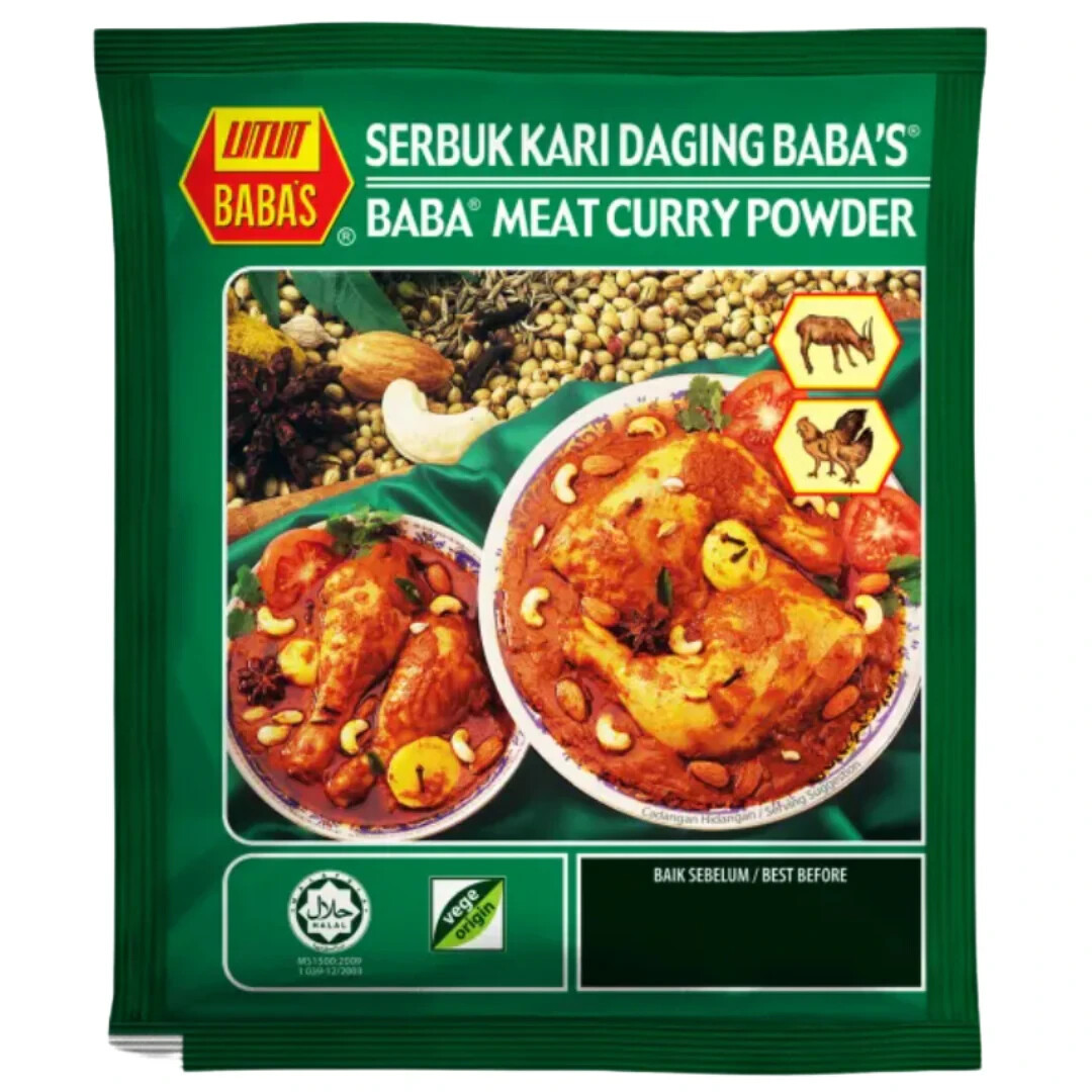 MALAYSIAN BRAND BABA'S MEAT CURRY POWDER 25g x 6 Packs gallery