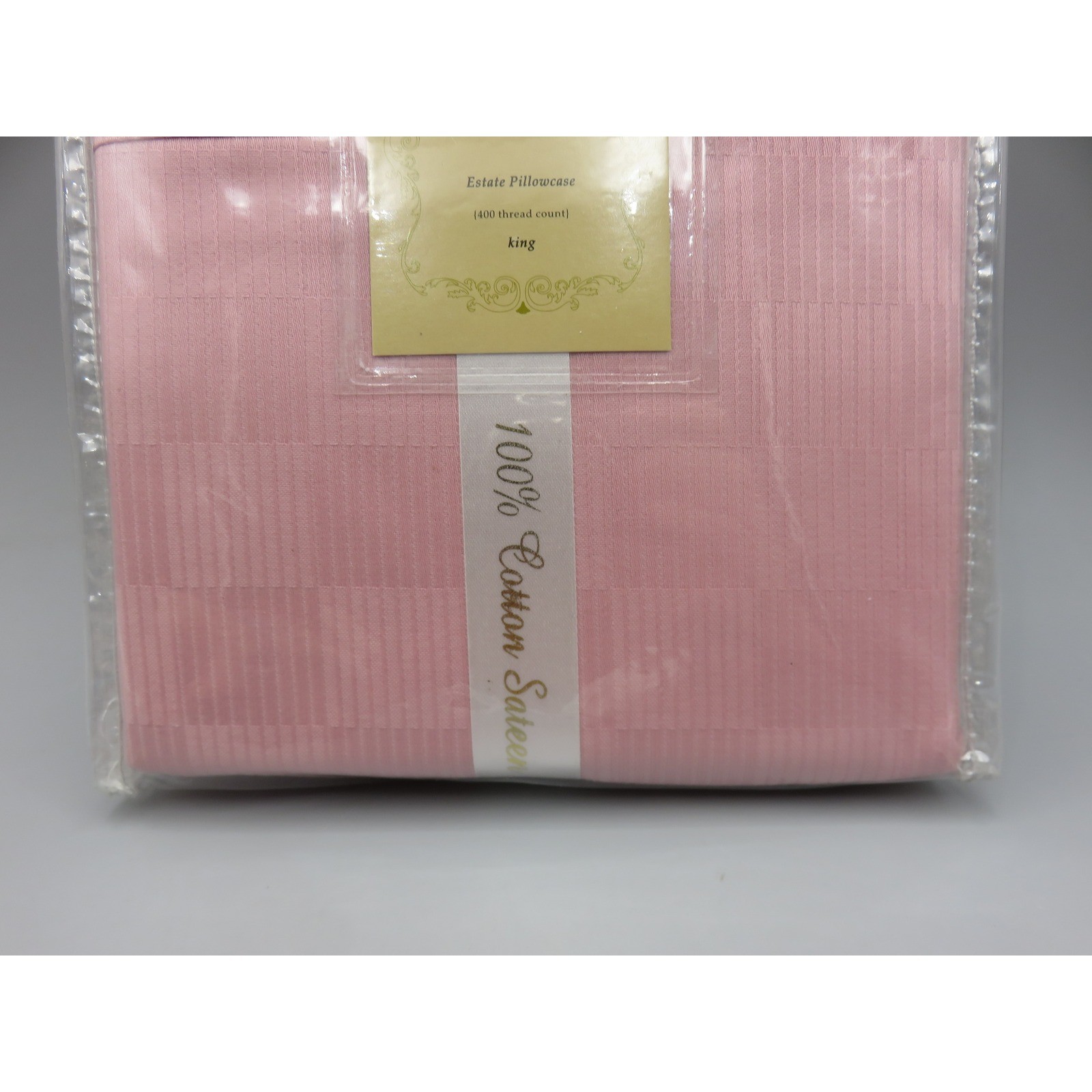 Highgate Manor Estate King Pillowcase Set 400 TC 100% Cotton Sateen Pink 2pc gallery