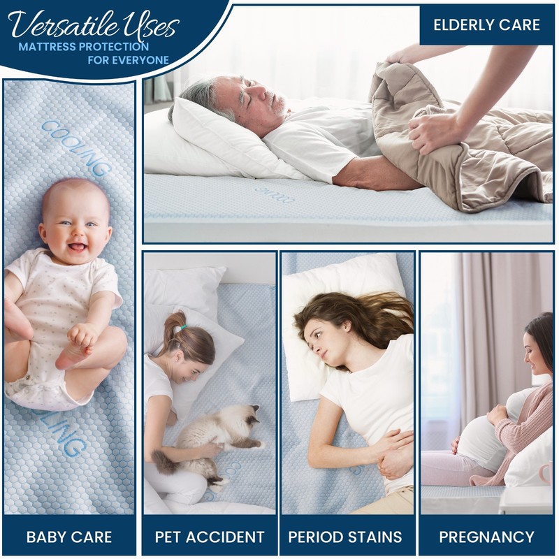 Cooling Mattress Protector Hypoallergenic & Breathable Waterproof Mattress Cover gallery