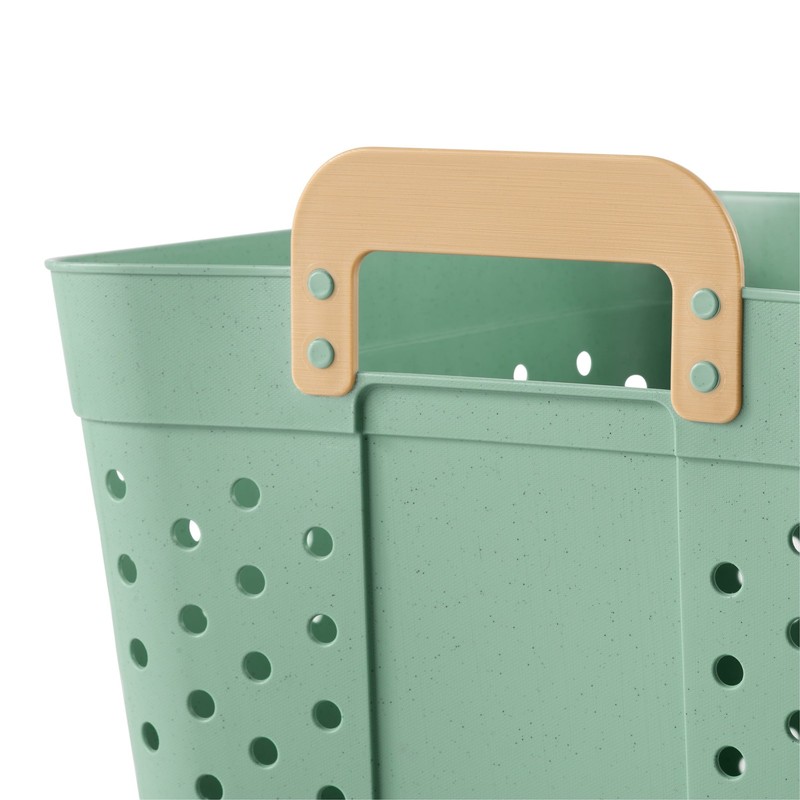 2 Bushel Flex Rectangular Decorative Basket Tote White gallery