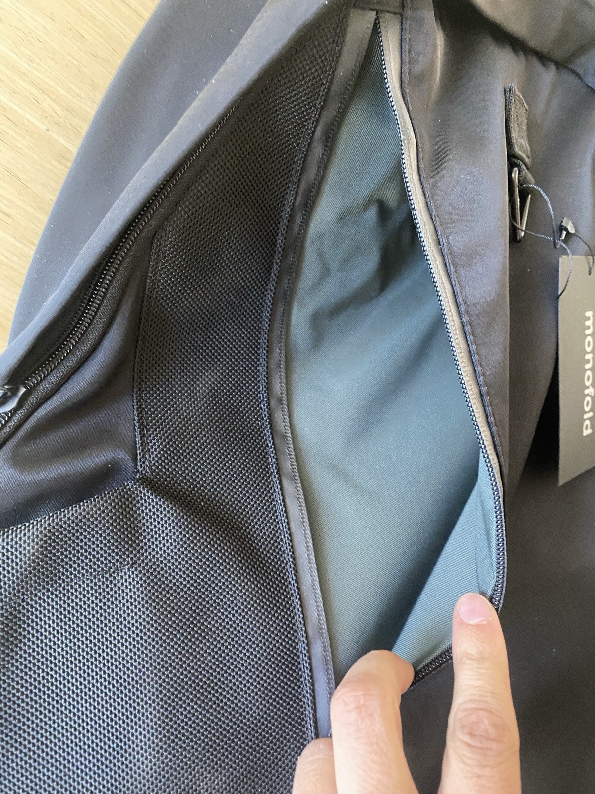Monofold Compass Backpack NWT Black Gorpcore Unisex Adjustable Straps 5