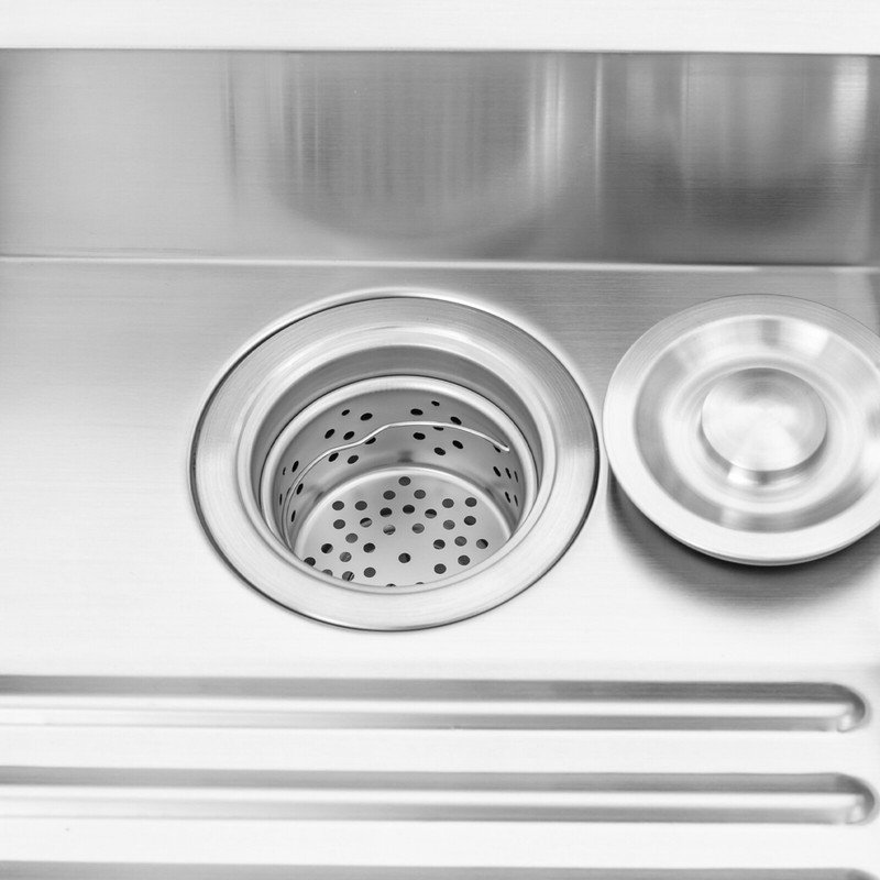 Laundry Sink Double Basin With Hot/Cold Faucet 304 Stainless Steel Scrub Basin gallery