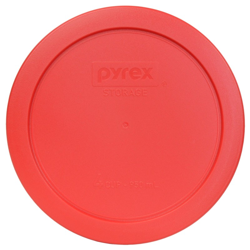 Pyrex 7201-PC 6" Red Round Replacement Cover Lid New for 4 Cup Glass Bowl 4PK gallery