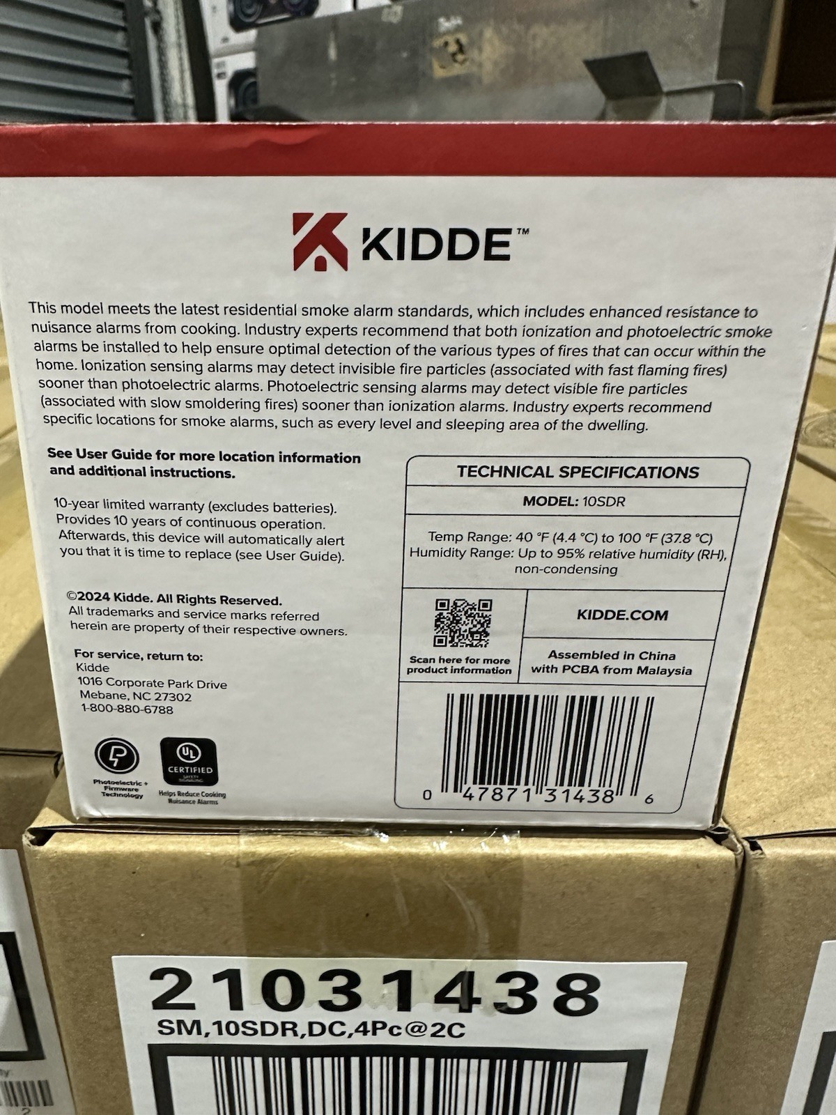 Kiddie Compact 4 PACK Smoke Detector AA Batt Photoelectric Sensor 21031438 *NEW* gallery