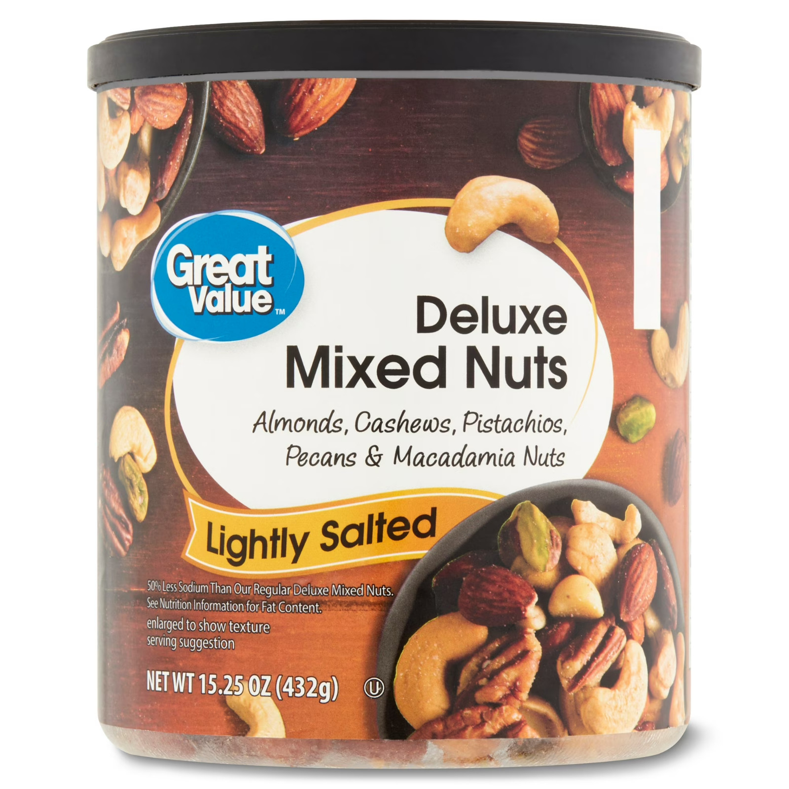 Great Value Lightly Salted, Deluxe Mixed Nuts, 15.25 oz New Free Shipping gallery