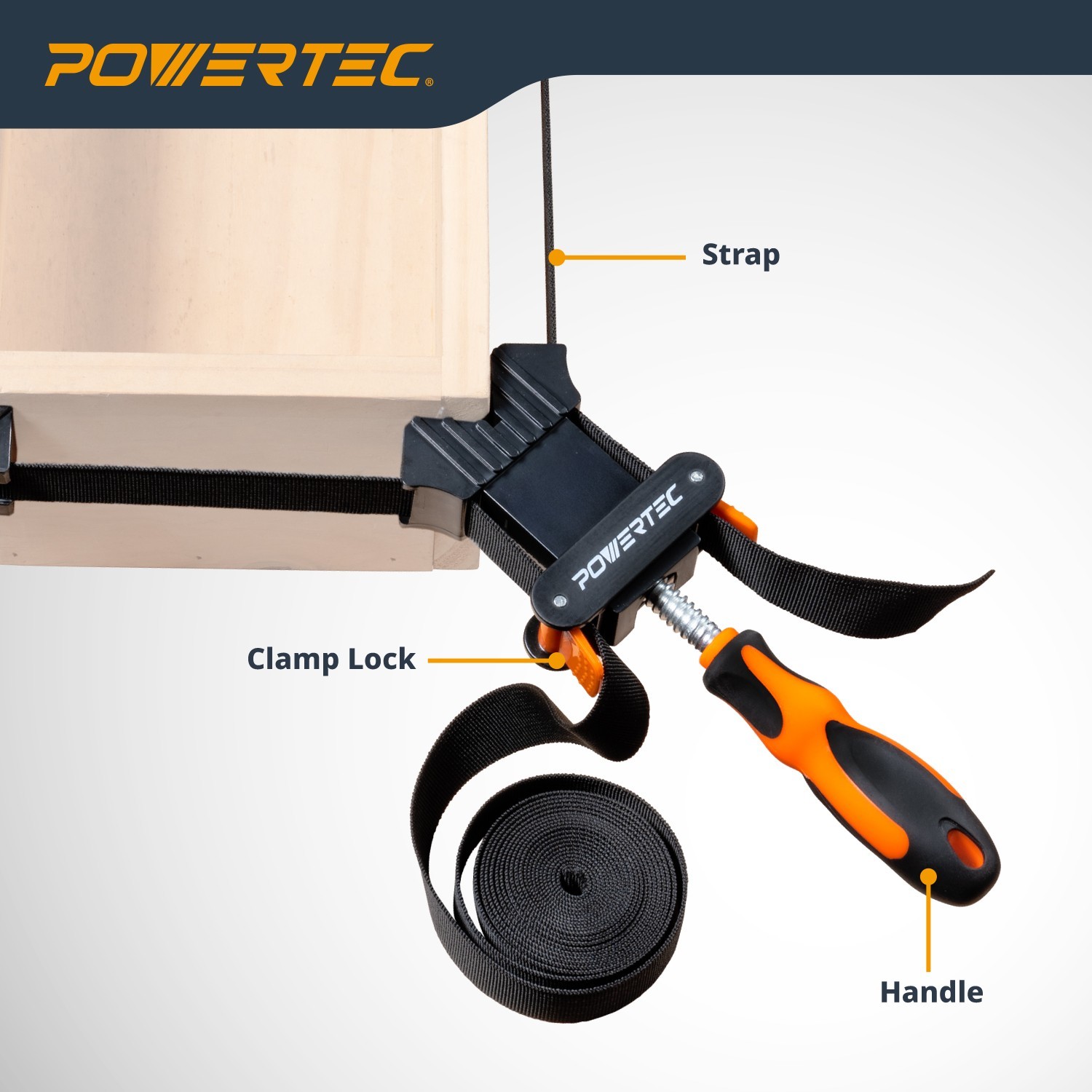 POWERTEC Deluxe Quick Release Strap Clamp | Woodworking Frame (71101) gallery