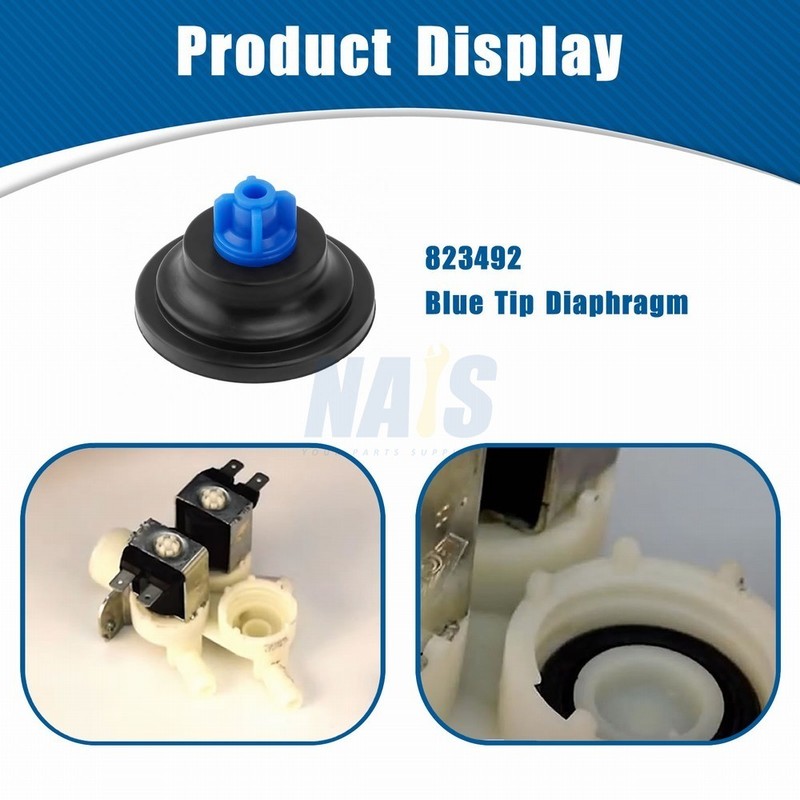 100Pcs Blue Tip Diaphragm for Wascoma Huebsch, Speed Queen, Unimac Washer 823492 gallery