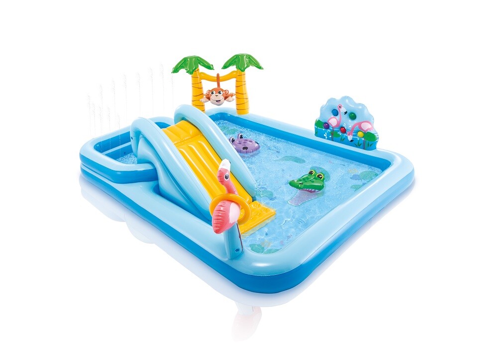 ***USEDNO RETAIL BOX Intex Jungle Adventure Play Center Inflatable Kiddie Spray gallery