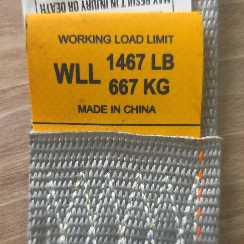 Mytee Products Tie Down Strap Flat Hook 1,467lb (667kg) WLL Gray/Orange gallery