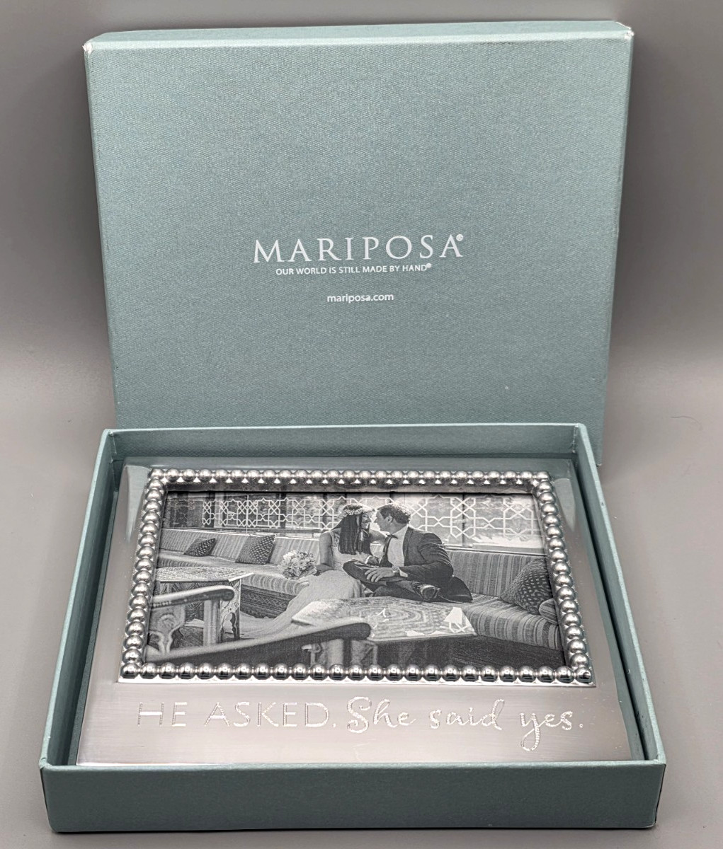 Mariposa Picture Frame He Asked She Said Yes 4"x6" gallery