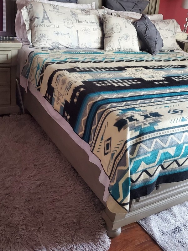 KING SIZE & WARM ALPACA WOOL,MULTICOLOR BLANKET ECUADOR THROW 74,8x91,33 in gallery